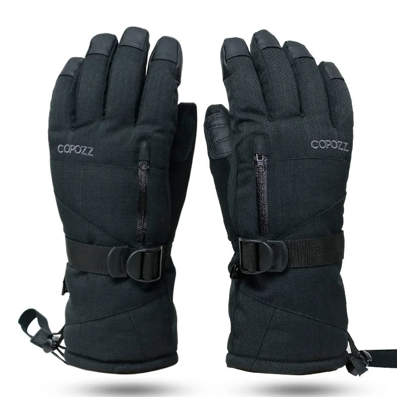 COPOZZ Waterproof Ski Gloves – Warm, Touchscreen Snowboard & Motorcycle Gloves for Men & Women