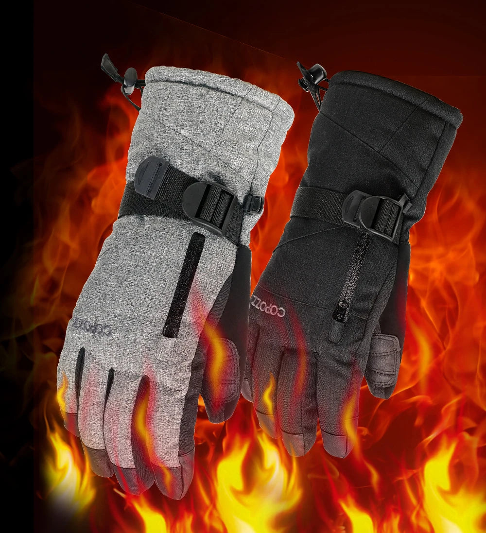 COPOZZ Waterproof Ski Gloves – Warm, Touchscreen Snowboard & Motorcycle Gloves for Men & Women