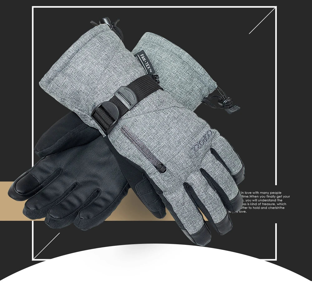 COPOZZ Waterproof Ski Gloves – Warm, Touchscreen Snowboard & Motorcycle Gloves for Men & Women