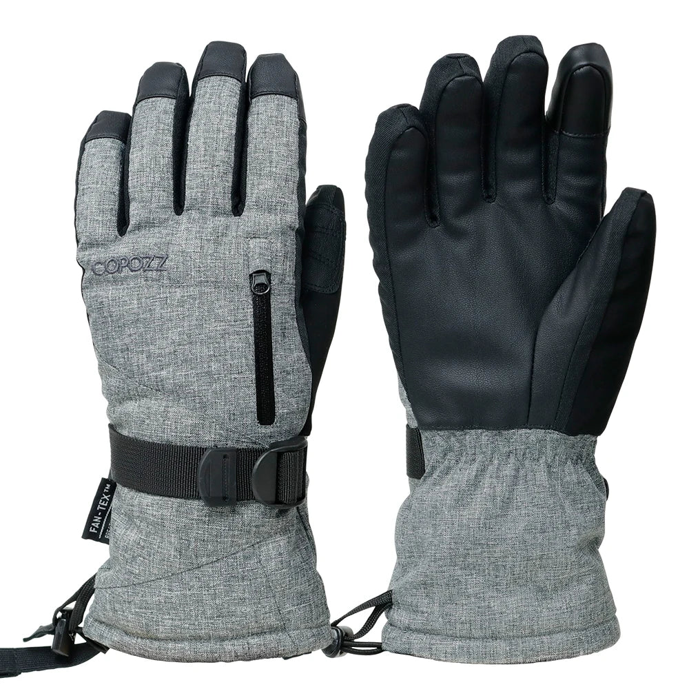 COPOZZ Waterproof Ski Gloves – Warm, Touchscreen Snowboard & Motorcycle Gloves for Men & Women