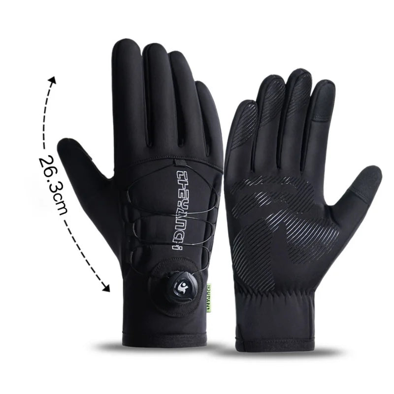 Winter Sports Cycling Gloves – Touchscreen, Non-Slip, Velvet-Lined Bike Gloves for Men