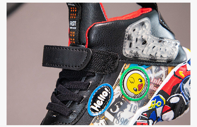 Children's Cartoon Graffiti Sports Sneakers (Sizes 26-36)