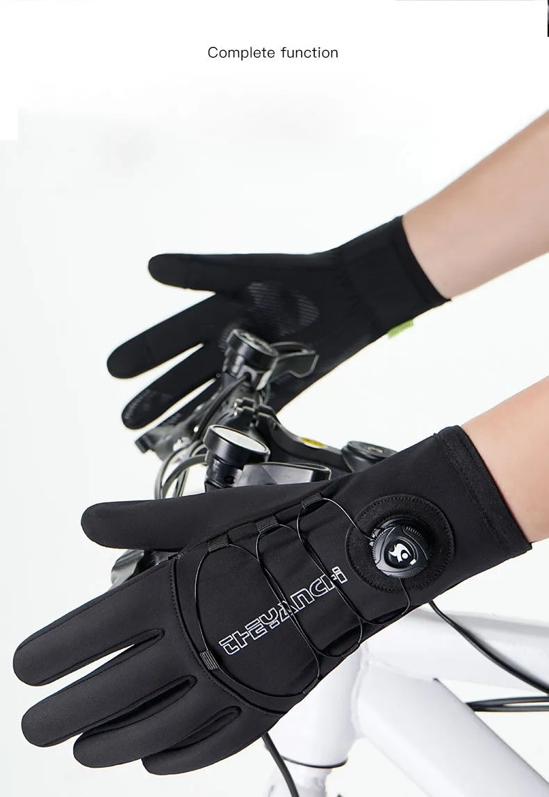 Winter Sports Cycling Gloves – Touchscreen, Non-Slip, Velvet-Lined Bike Gloves for Men