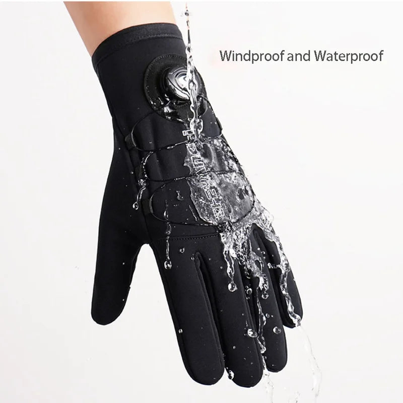Winter Sports Cycling Gloves – Touchscreen, Non-Slip, Velvet-Lined Bike Gloves for Men