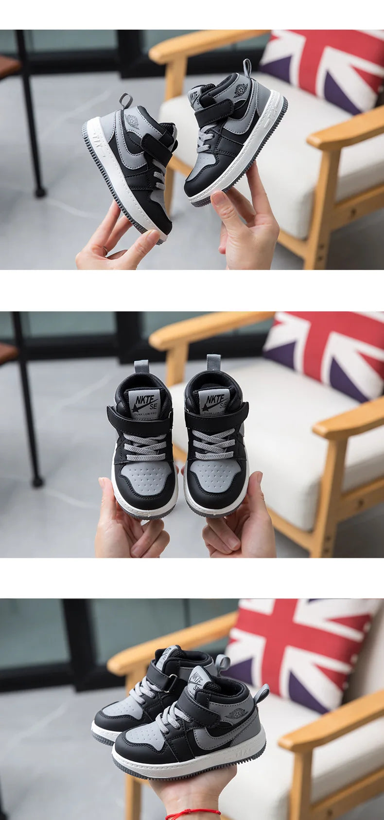 Fashion Kids High-Top Sneakers for Spring & Autumn