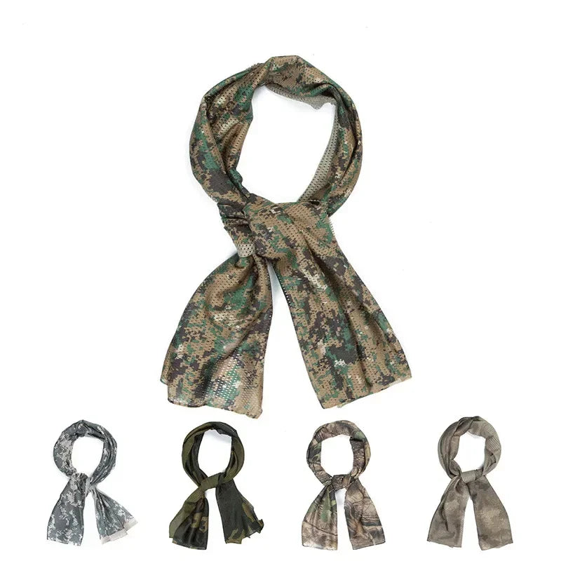 Camouflage Mesh Neck Scarf