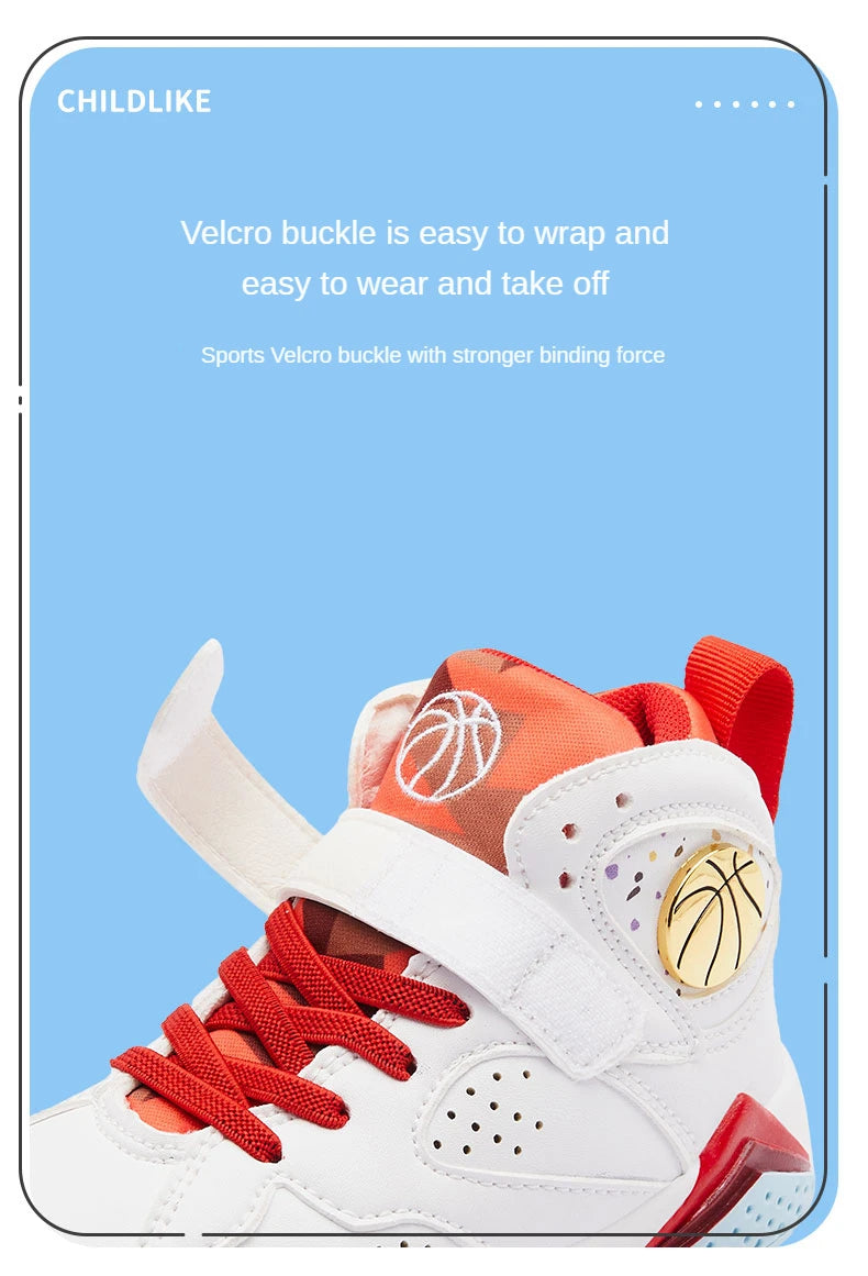 Children’s Basketball Shoes – Non-Slip Outdoor Sports Sneakers for Kids