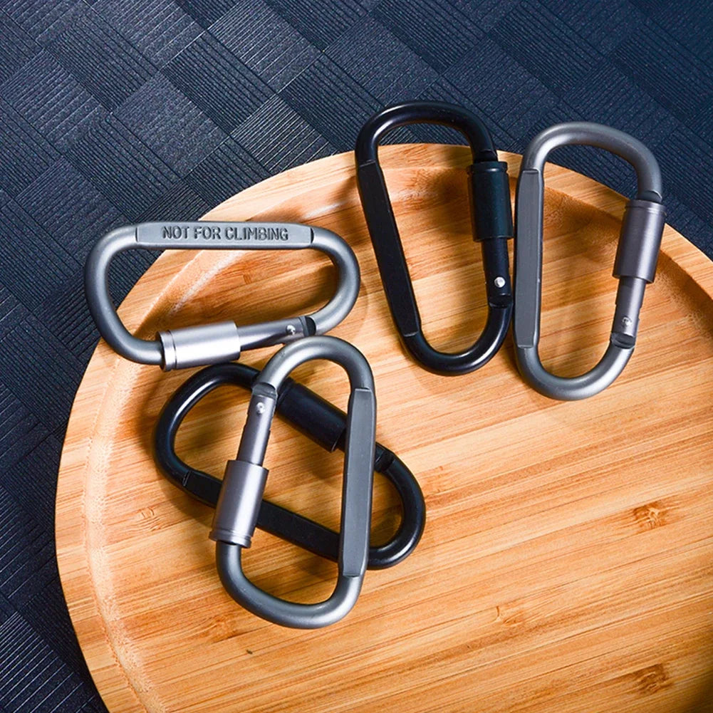 4-6PCS Aluminum Carabiner Set - Tactical Keychain Clip for Outdoor Adventures