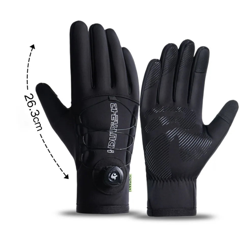 Winter Sports Cycling Gloves – Touchscreen, Non-Slip, Velvet-Lined Bike Gloves for Men