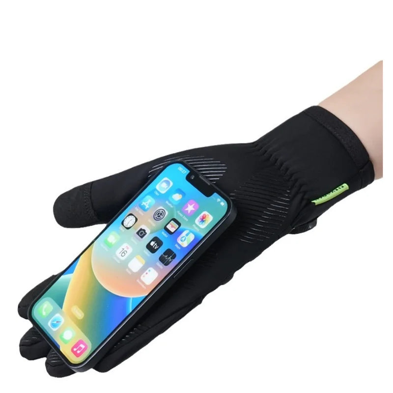 Winter Sports Cycling Gloves – Touchscreen, Non-Slip, Velvet-Lined Bike Gloves for Men