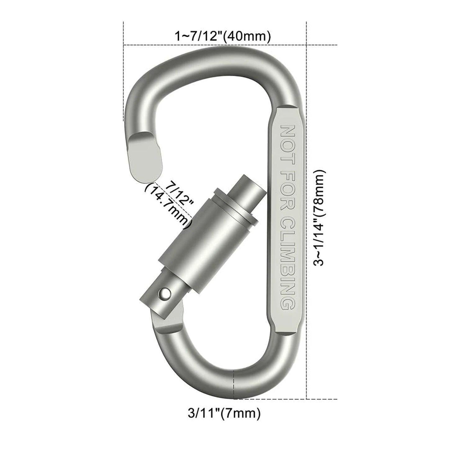 4-6PCS Aluminum Carabiner Set - Tactical Keychain Clip for Outdoor Adventures