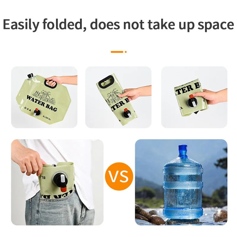 Outdoor Hiking Folding Water Bucket Bag