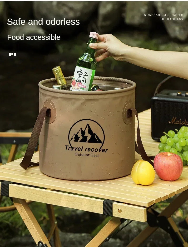 Folding Portable Bucket with Cover