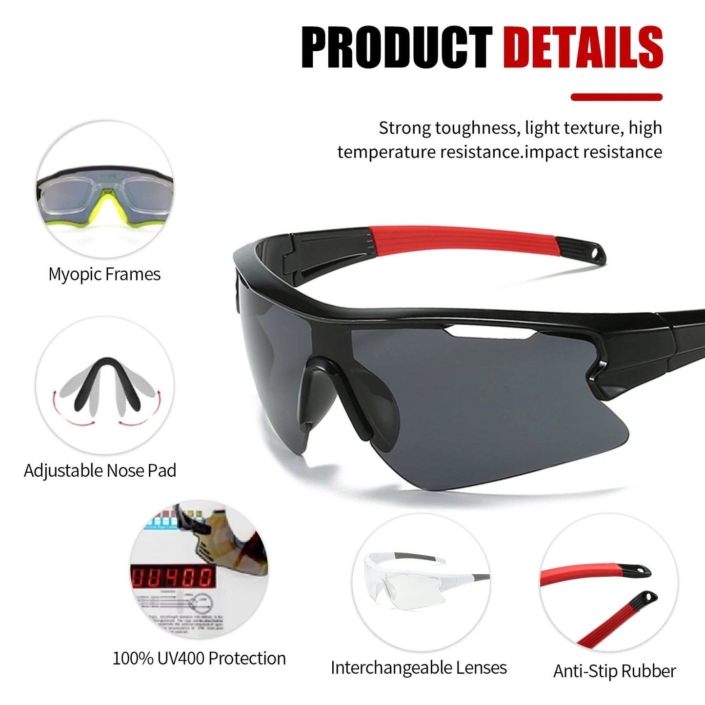 Anti-UV400 HD Running Goggles Driver Glasses