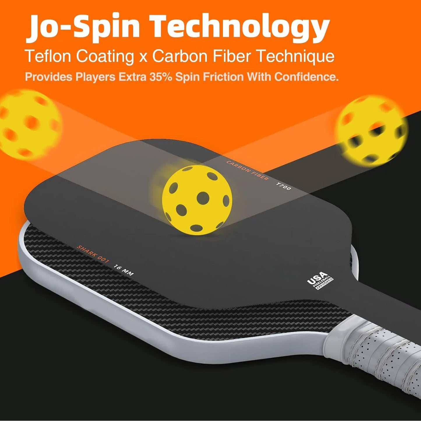 Pickleball Paddle T700 Carbon Fiber with Frosted Surface