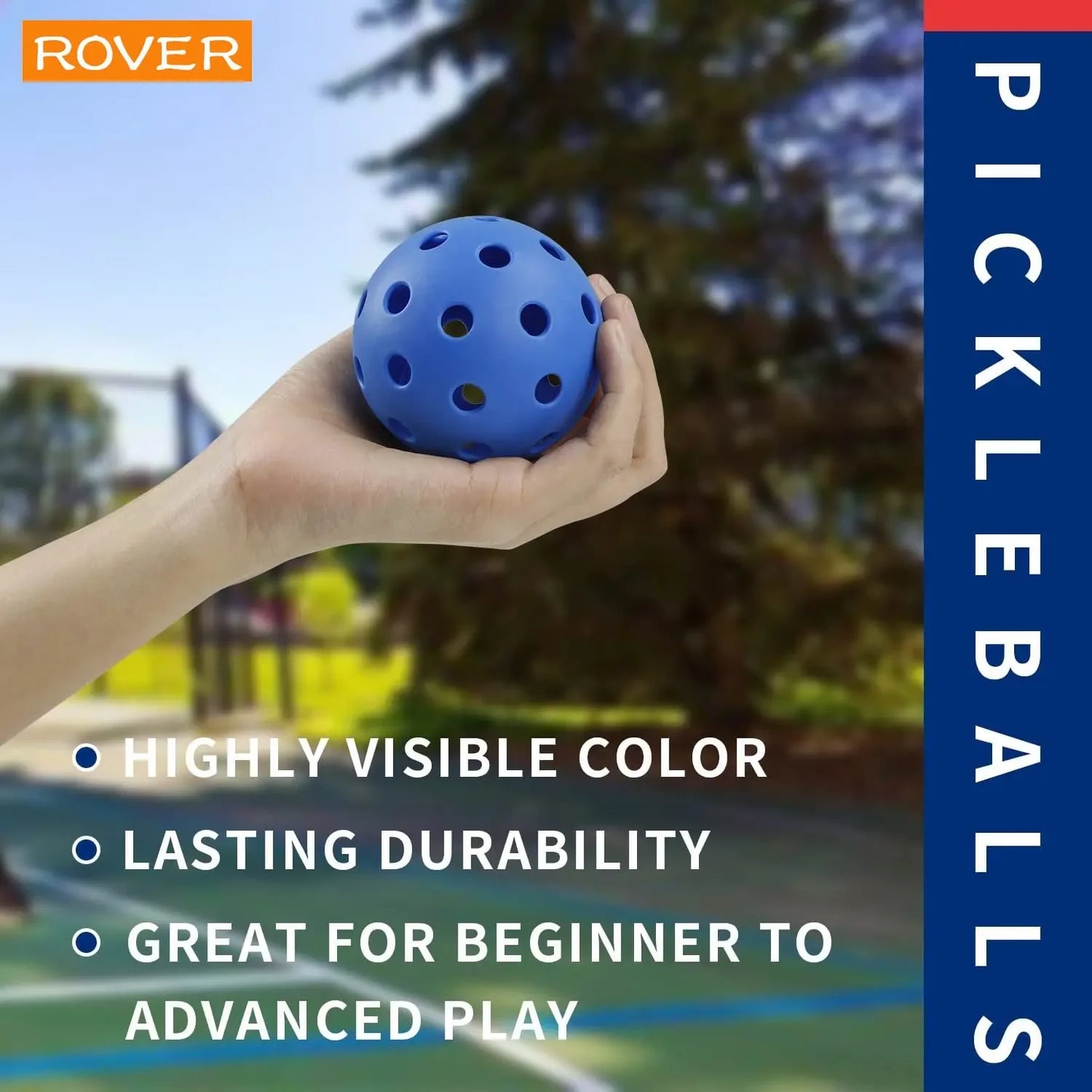 74MM Durable 40-Hole Outdoor Pickleballs (6/12/24 Pack)