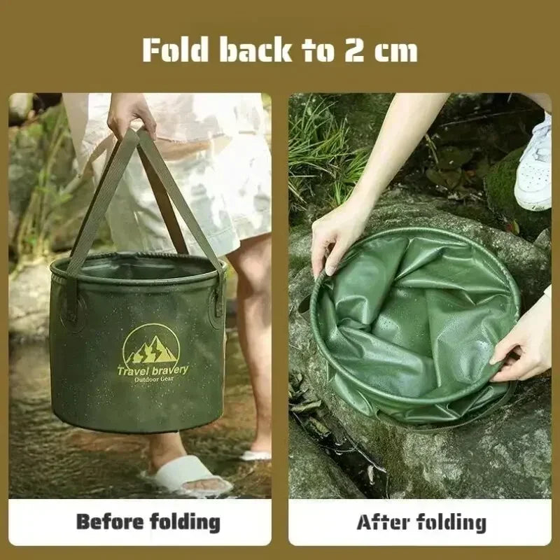 Folding Portable Bucket with Cover