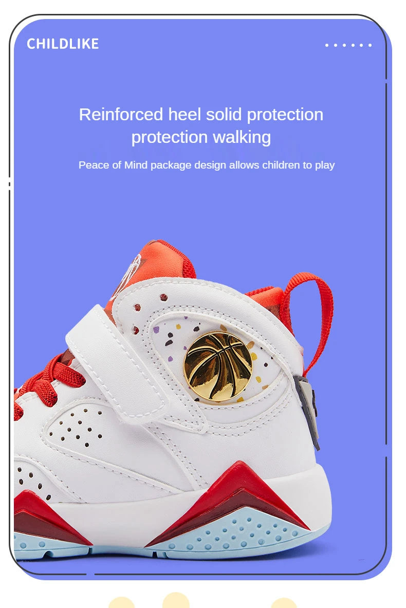 Children’s Basketball Shoes – Non-Slip Outdoor Sports Sneakers for Kids