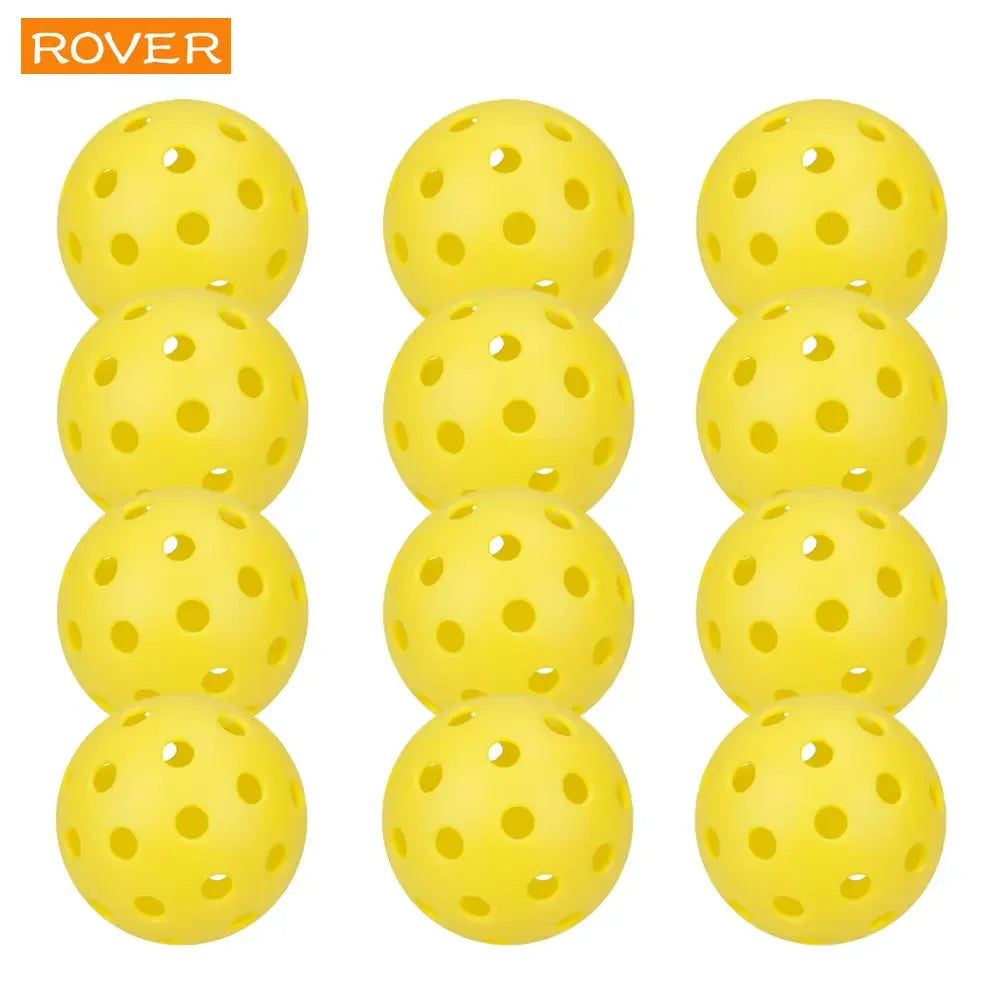 74MM Durable 40-Hole Outdoor Pickleballs (6/12/24 Pack)