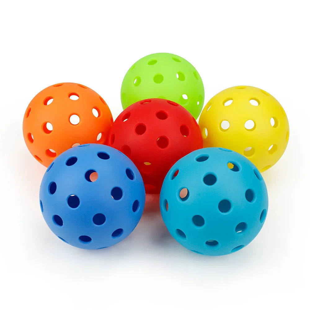 74MM Durable 40-Hole Outdoor Pickleballs (6/12/24 Pack)