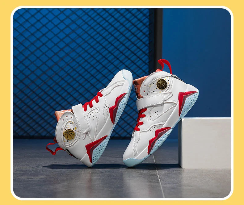 Children’s Basketball Shoes – Non-Slip Outdoor Sports Sneakers for Kids