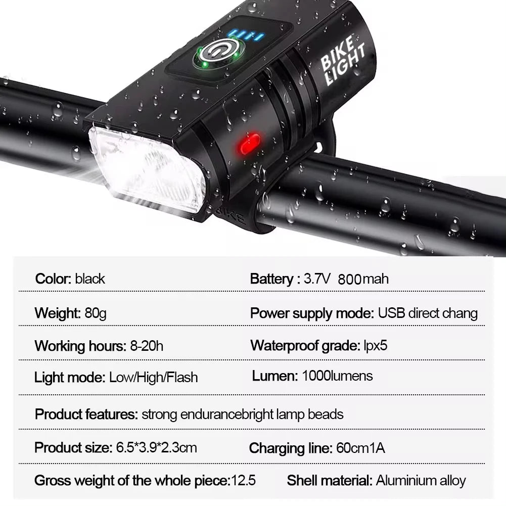 Rechargeable BK02 Bike LED Light Lamp