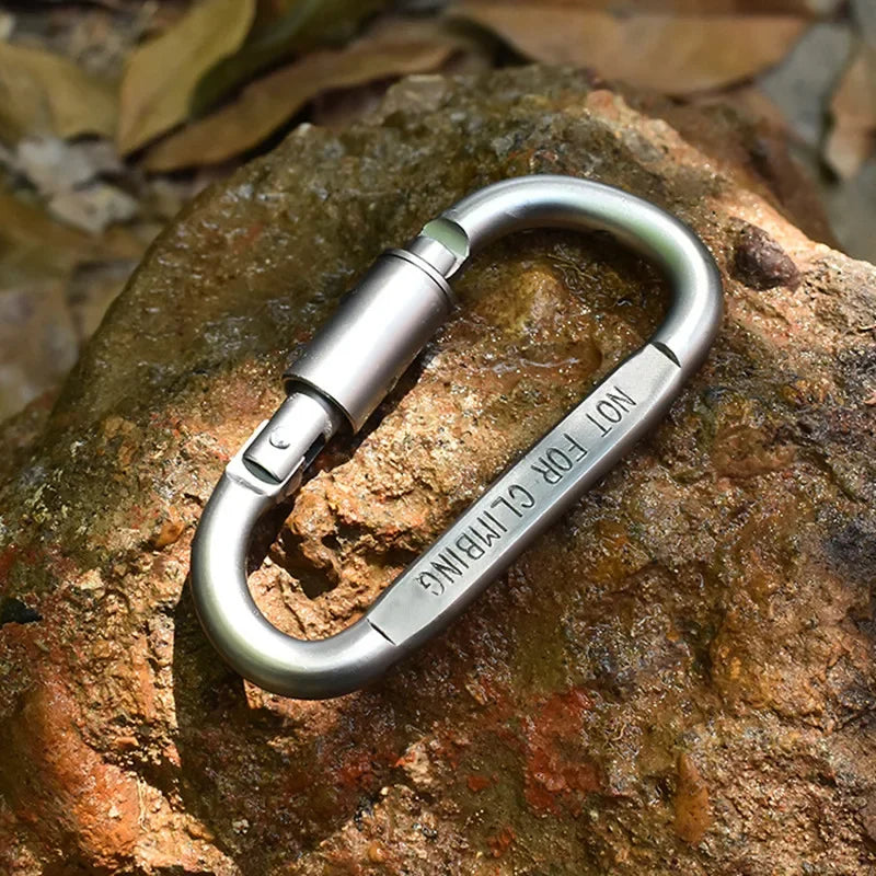 4-6PCS Aluminum Carabiner Set - Tactical Keychain Clip for Outdoor Adventures