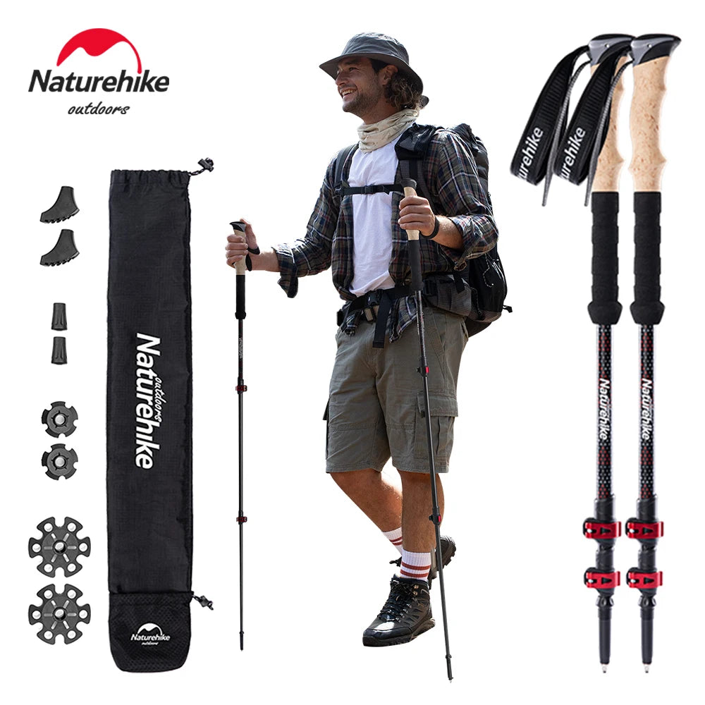 Naturehike Carbon Fiber Trekking Poles (2pcs)