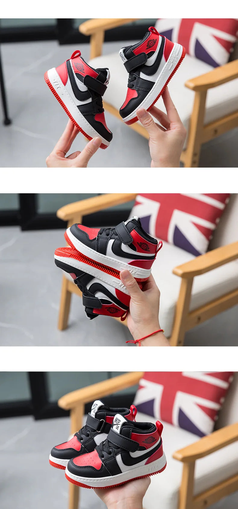 Fashion Kids High-Top Sneakers for Spring & Autumn