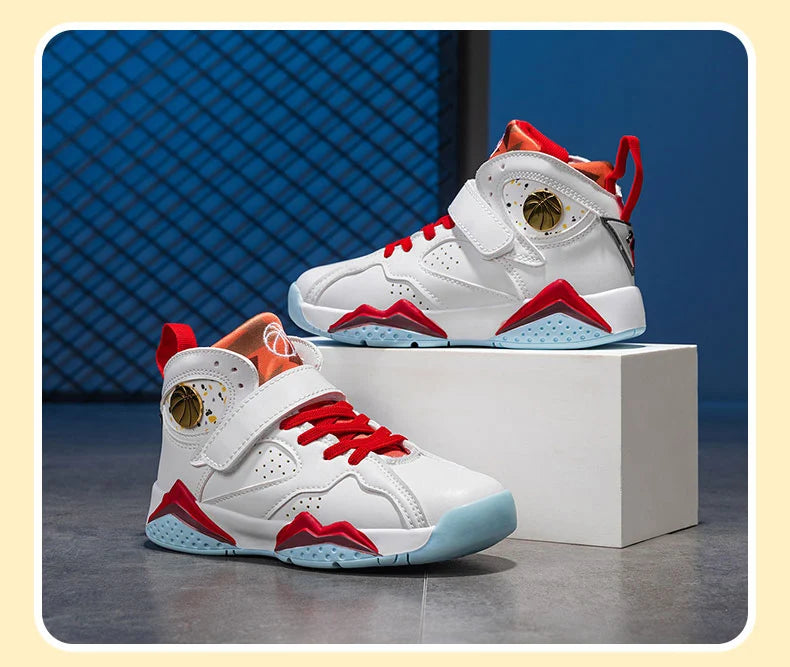 Children’s Basketball Shoes – Non-Slip Outdoor Sports Sneakers for Kids