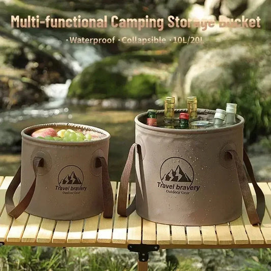 Folding Portable Bucket with Cover