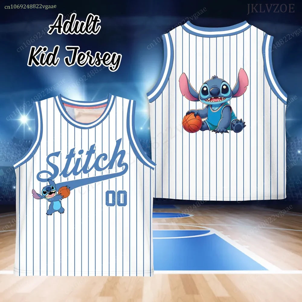 Stitch Basketball Jersey - Disney Tank Top for Kids, Boys, and Men