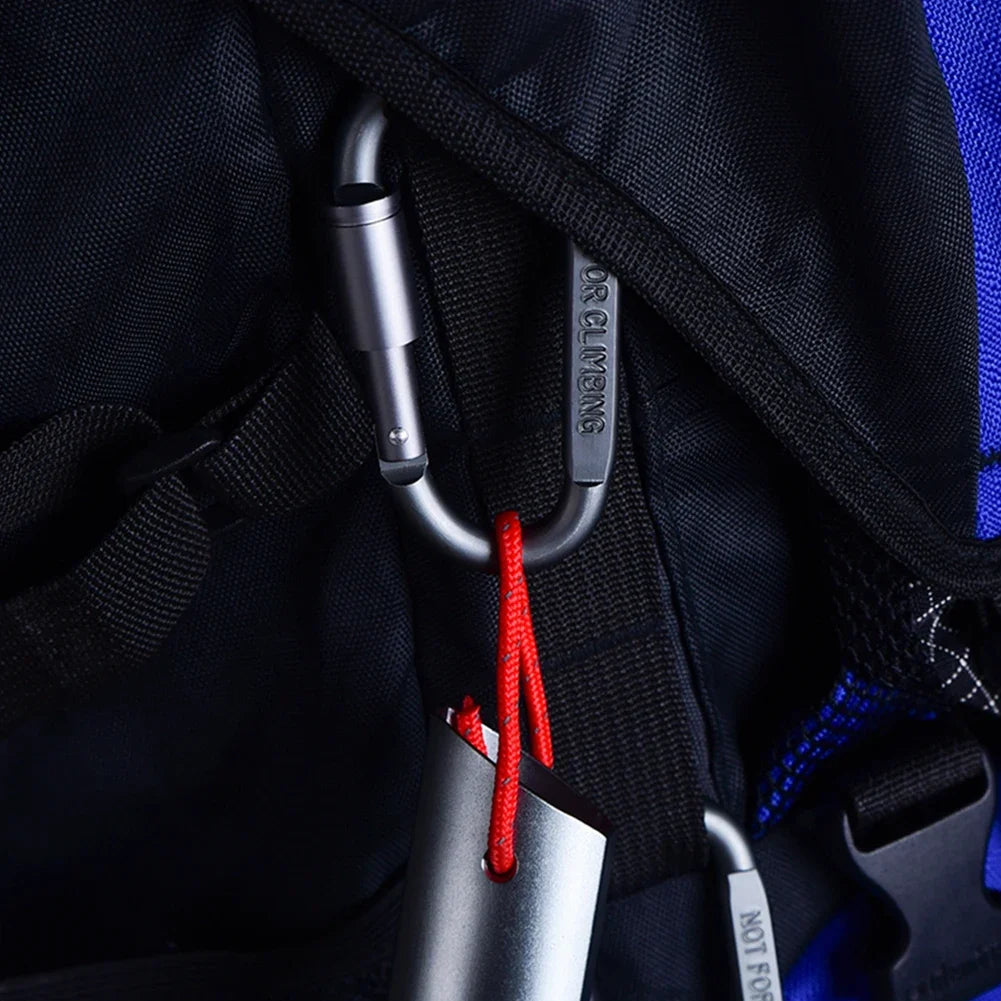 4-6PCS Aluminum Carabiner Set - Tactical Keychain Clip for Outdoor Adventures