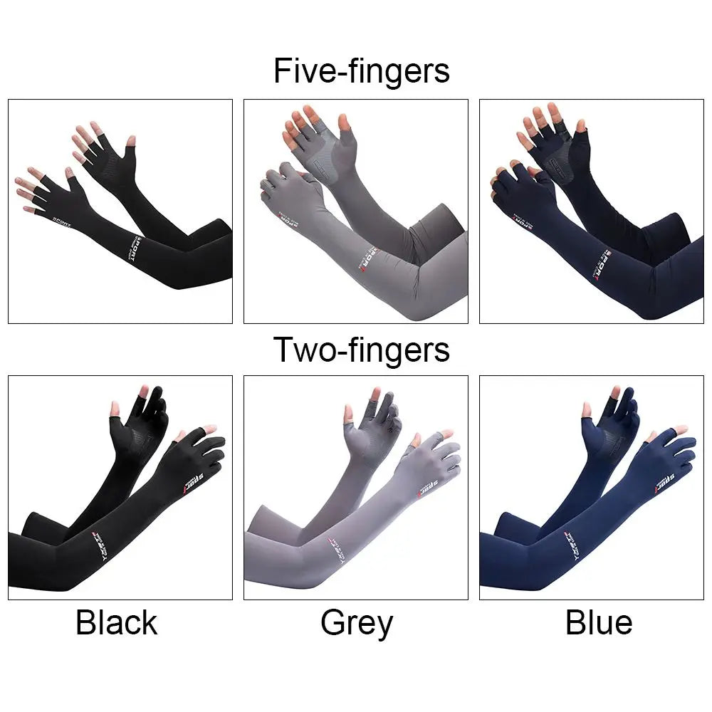 Five-fingers Ice Silk Arm Sleeves